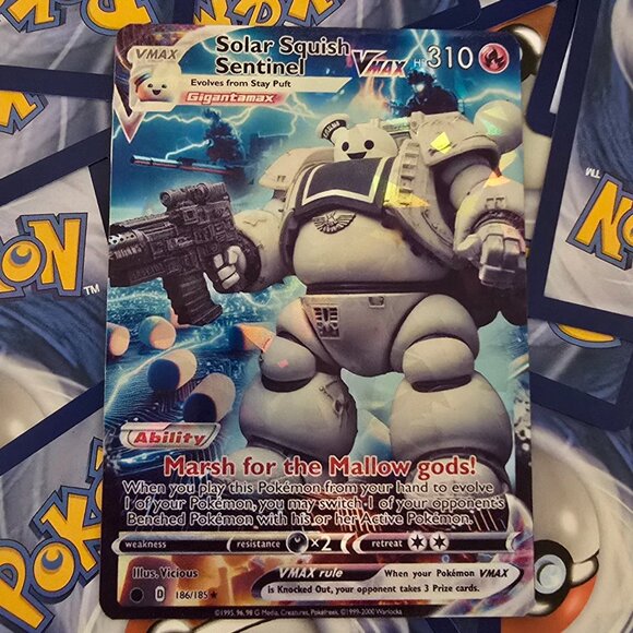 Ghostbusters - Solar Squish Sentinel pokemon card - Stay Puft Marshmallow Man - Picture 1 of 9